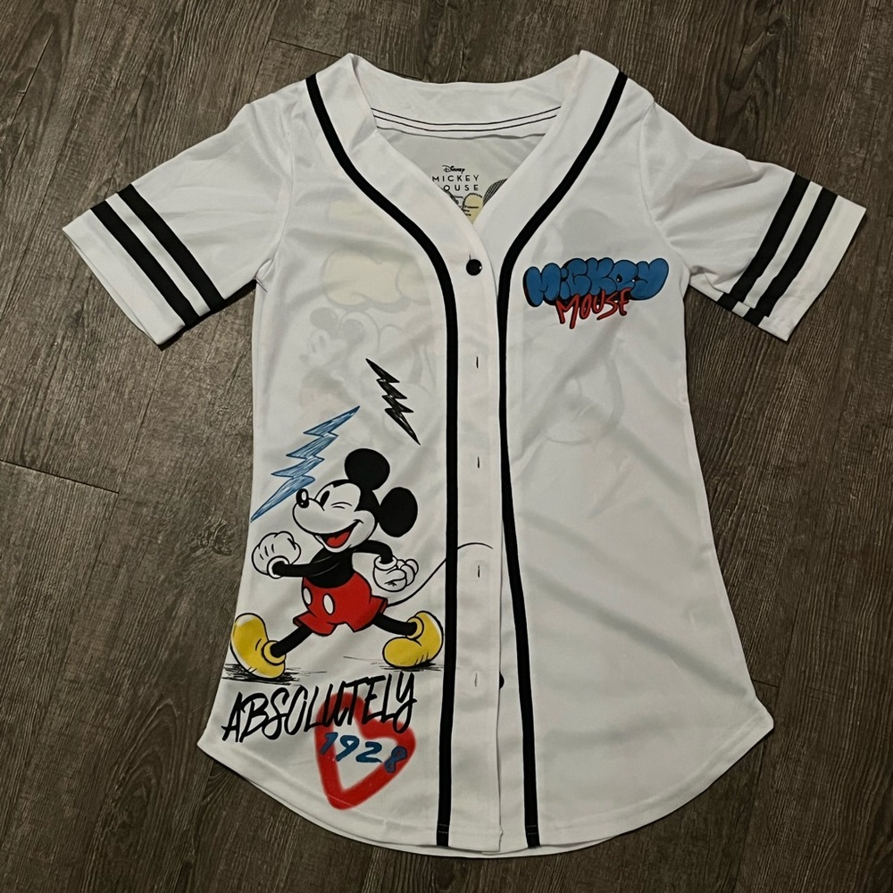 NWOT Mickey Mouse Baseball Jersey (S)